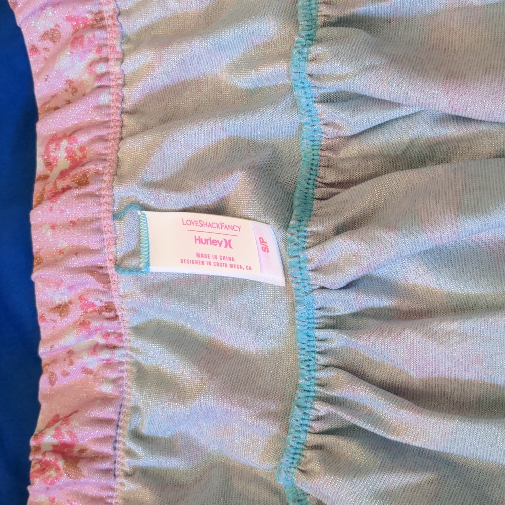 LoveShackFancy x Hurley Mermaid Shimmer Skirt Small New - Picture 7 of 7